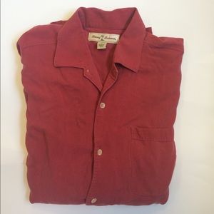 Tommy Bahama 100% Silk Red Long-Sleeve.