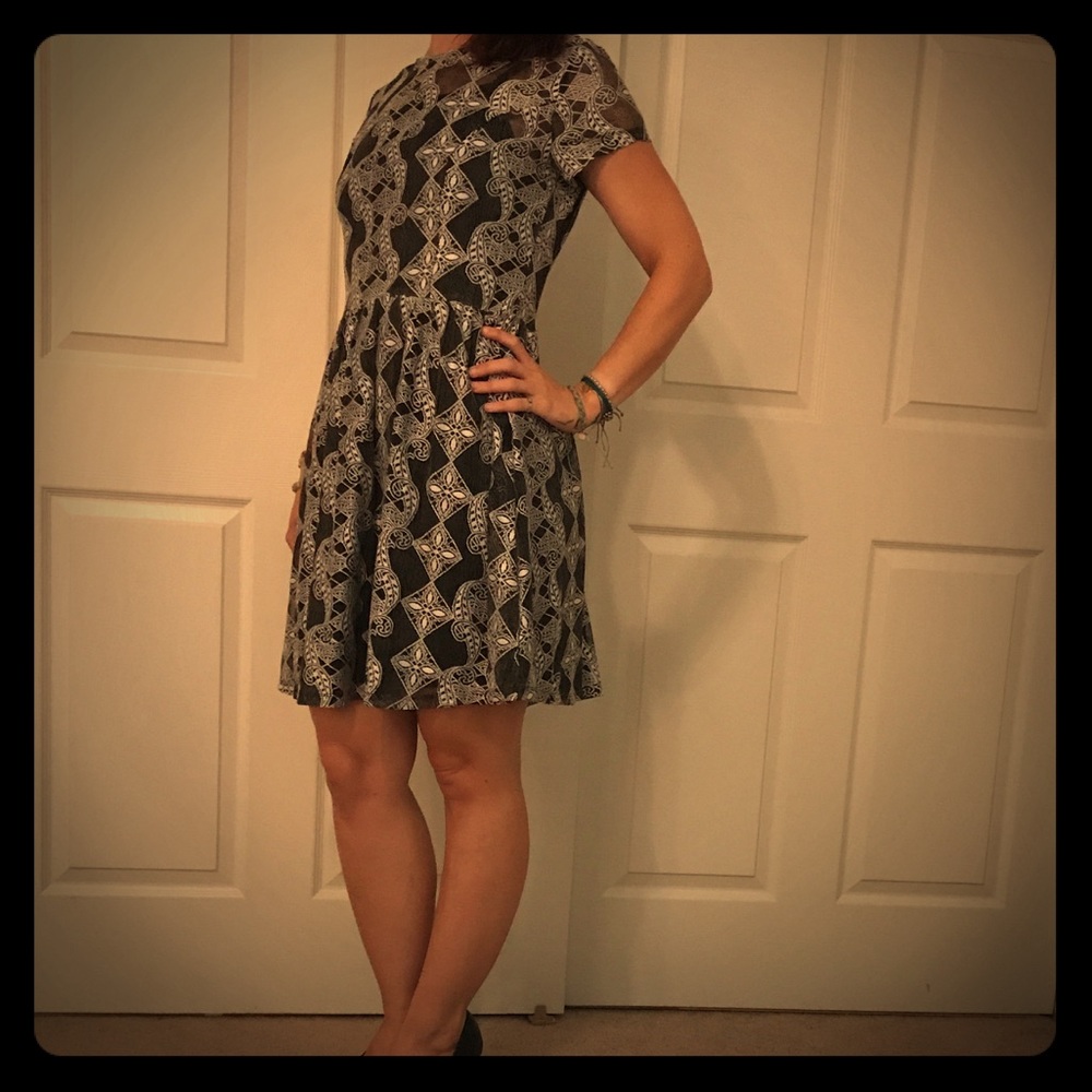 Brand new Francesca's black and white dress