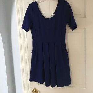 Blue stretch material dress