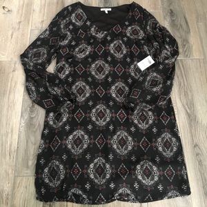 NWT black and tribal print dress