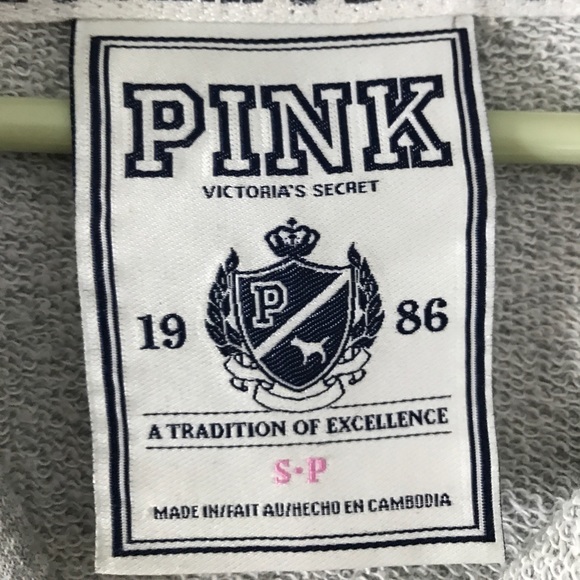 Women's S grey Victoria's Secret PINK hoodie - Picture 2 of 4