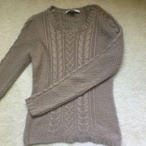 Tan cable knit sweater