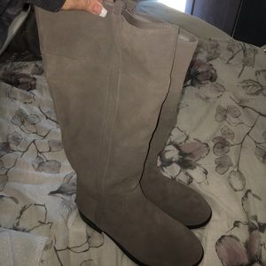 Torrid Suede Grey Wide Calf Boots. Still in box!