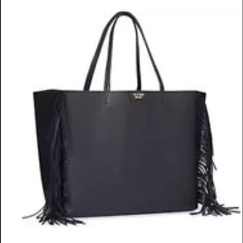 Victoria's Secret Black Fringe Tote