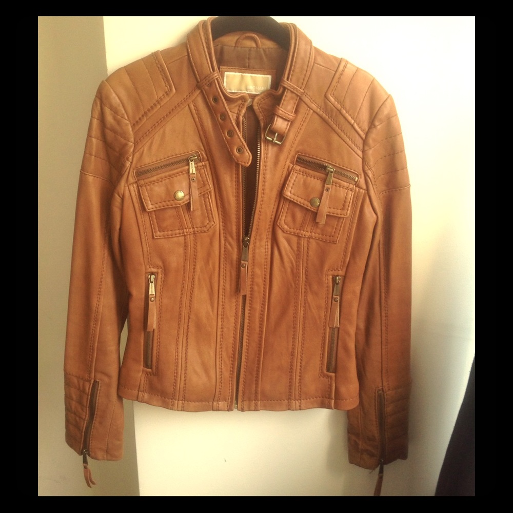 Michel Kors Leather Moto Jacket