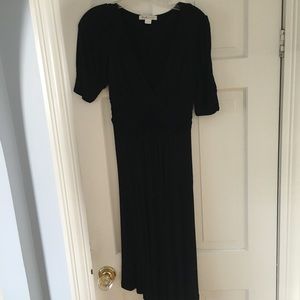 Black v-neck dress