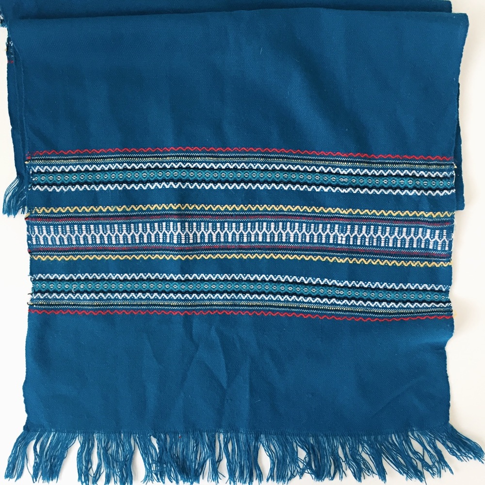 Turquoise Aztec Scarf - Picture 3 of 4