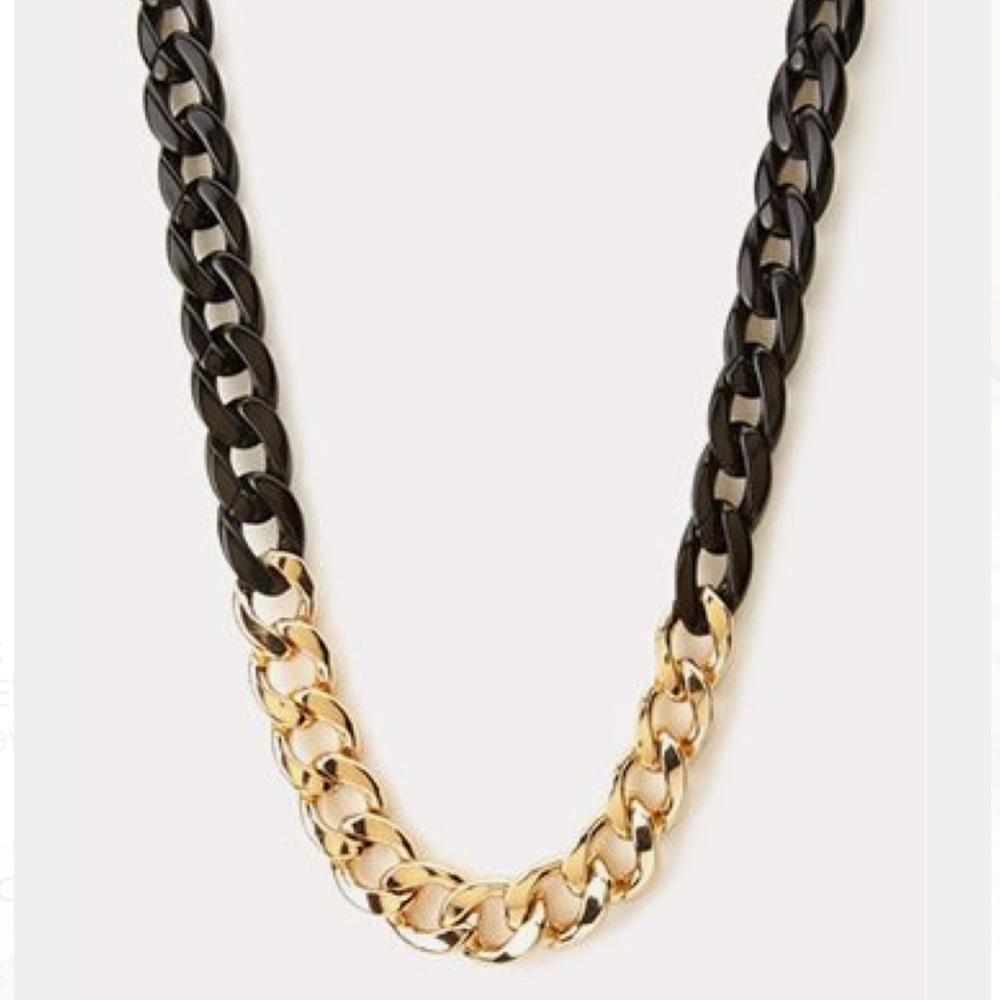 Black and Gold Chainlink Necklace
