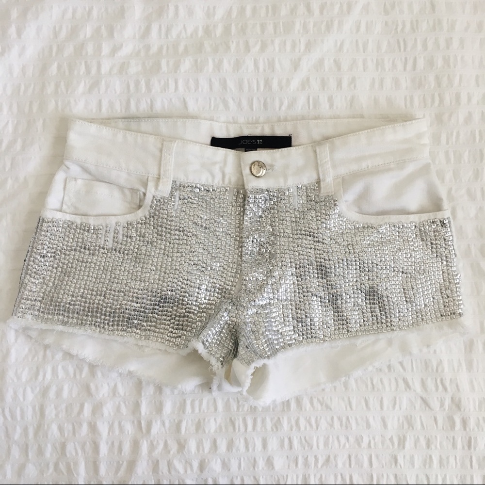 Joe's Jeans white sequin shorts