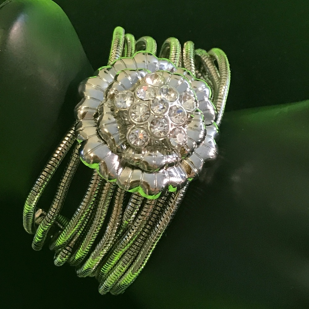 Silver and stone style luxury bracelet
