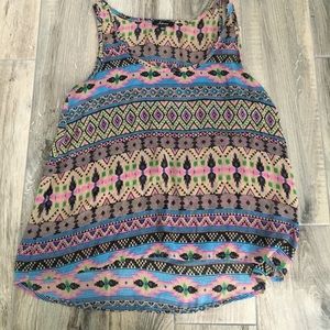 Women's soprano tribal print tank