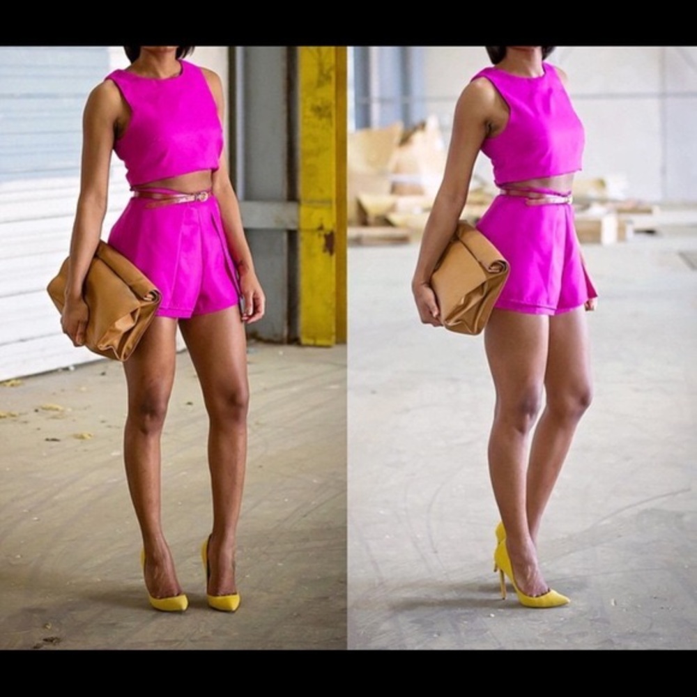 Magenta Shorts Two-Piece