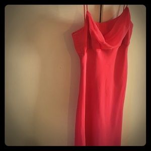 Long pink prom dress