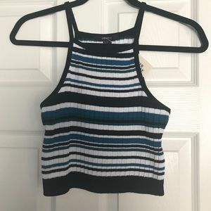 striped CROP TOP