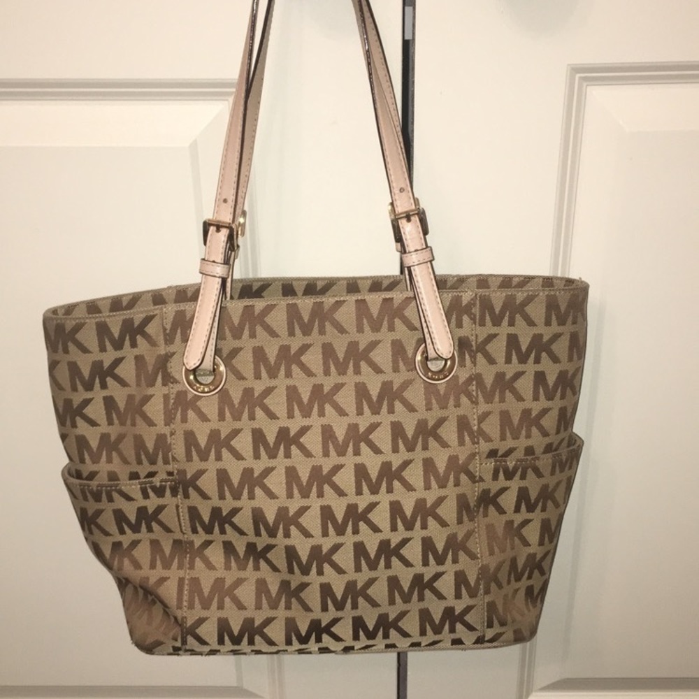 Tan and brown Michael kors purse