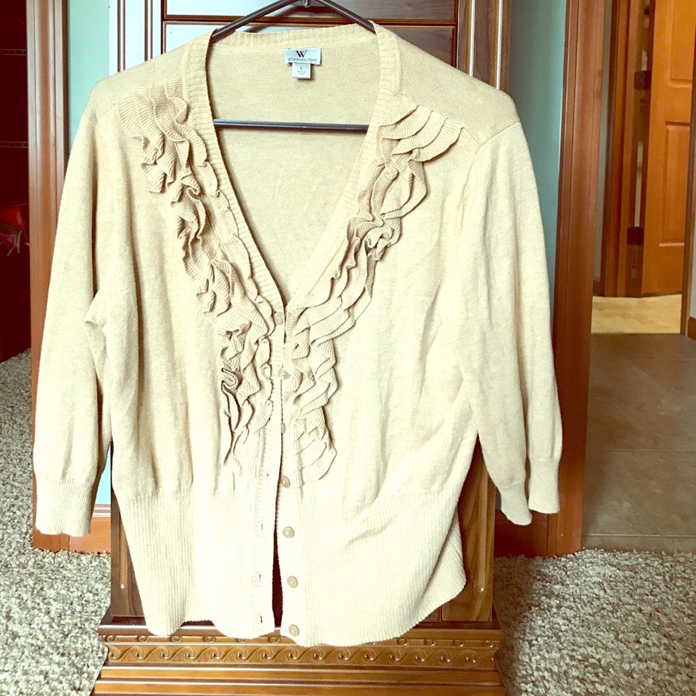 Ruffled design Sweater