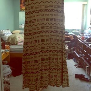 Billabong green/black tribal maxi shirt
