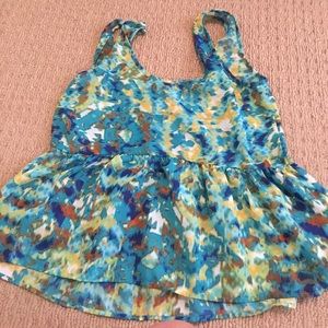Fun multi colored top size medium