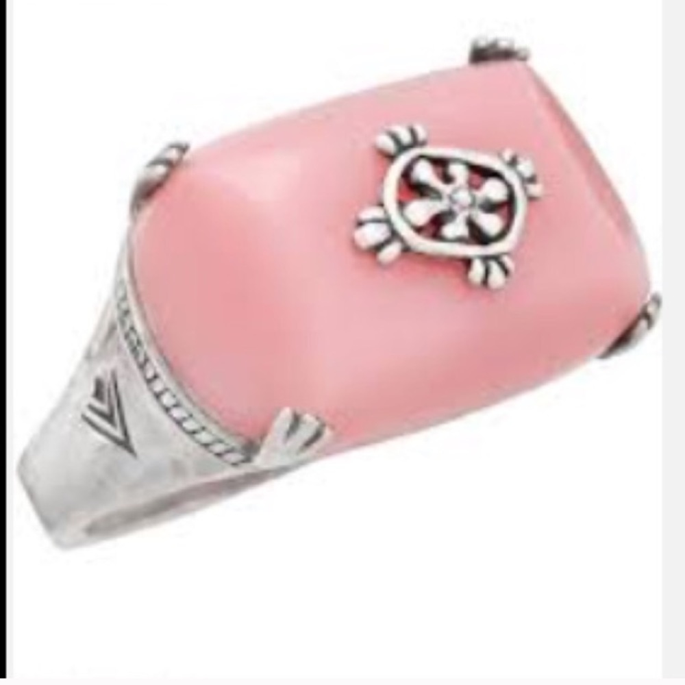 Silpada Ring Pink Soapstone & Sterling Silver Ring - Picture 2 of 6