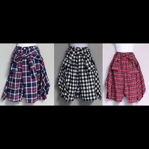 Flannel skort NWOT