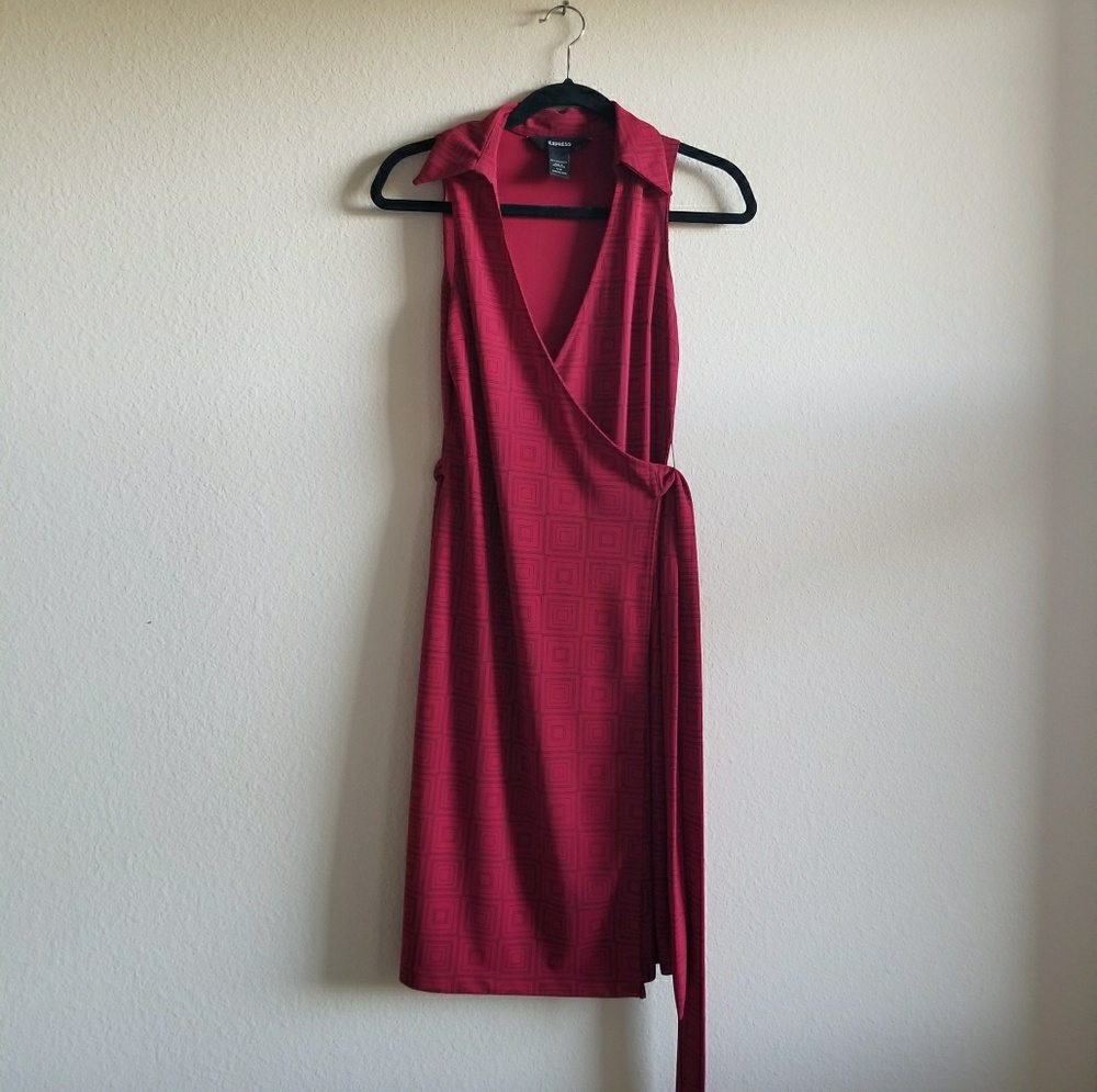 Red Express Wrap Dress