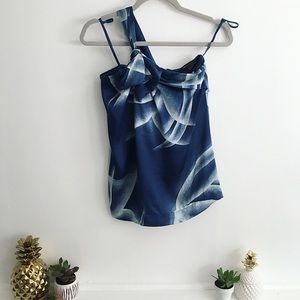 BCBGeneration One Shoulder Silk Blouse