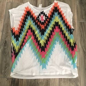 Tribal print dolman top