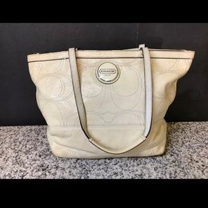 Coach Cream Purse/ bag