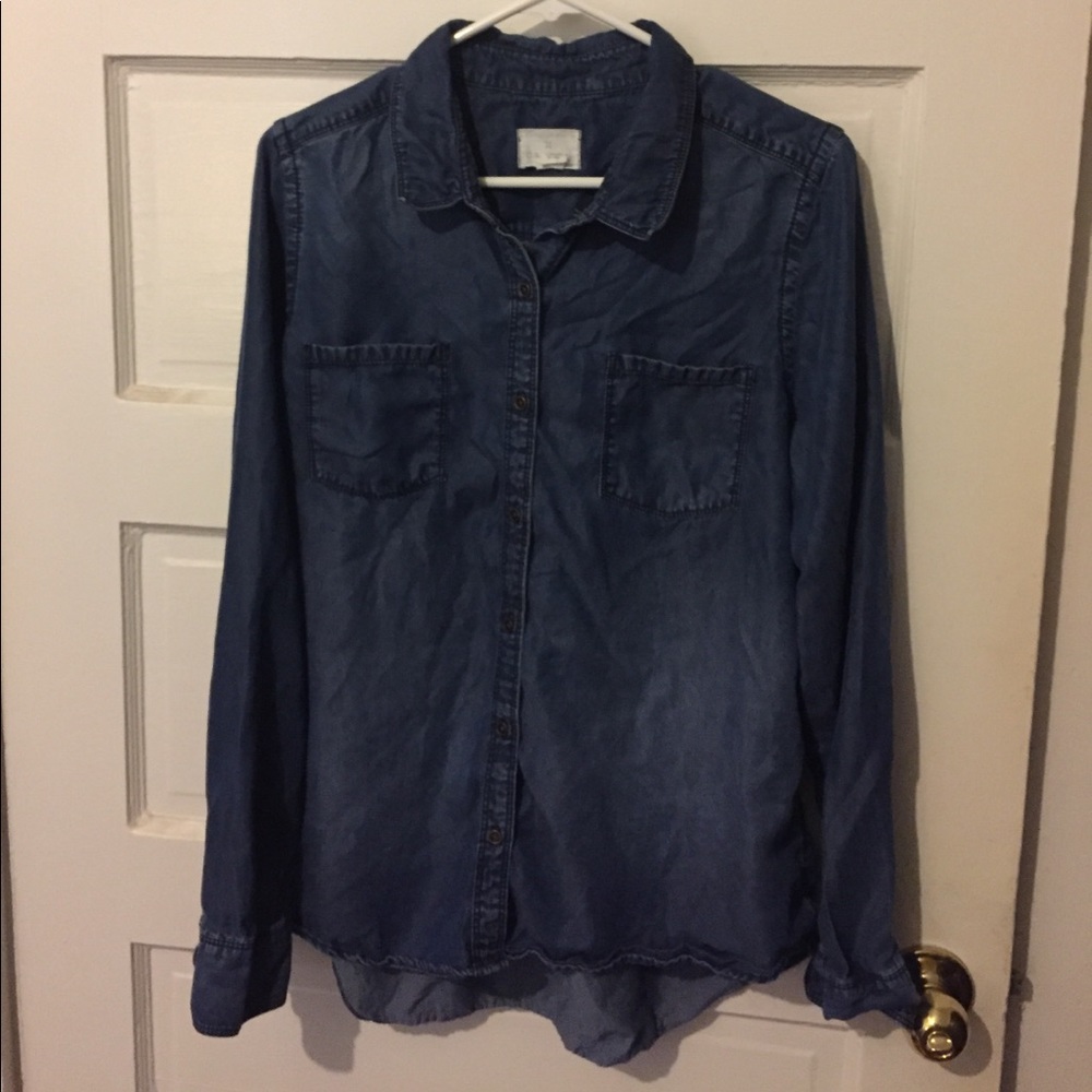 Caslon chambray denim shirt