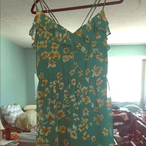 Green/floral mini dress from Forever21