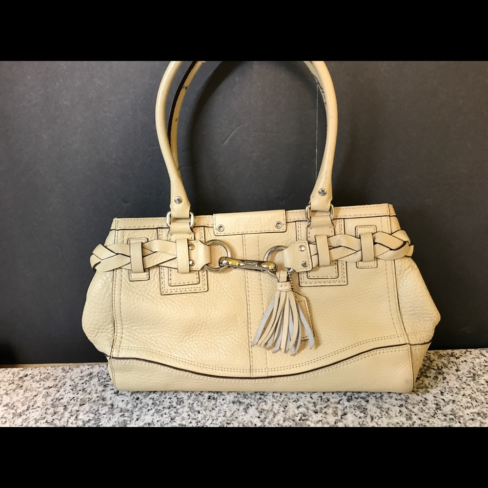Coach Cream Purse/ bag