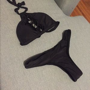 Lace-up Cheeky Bikini