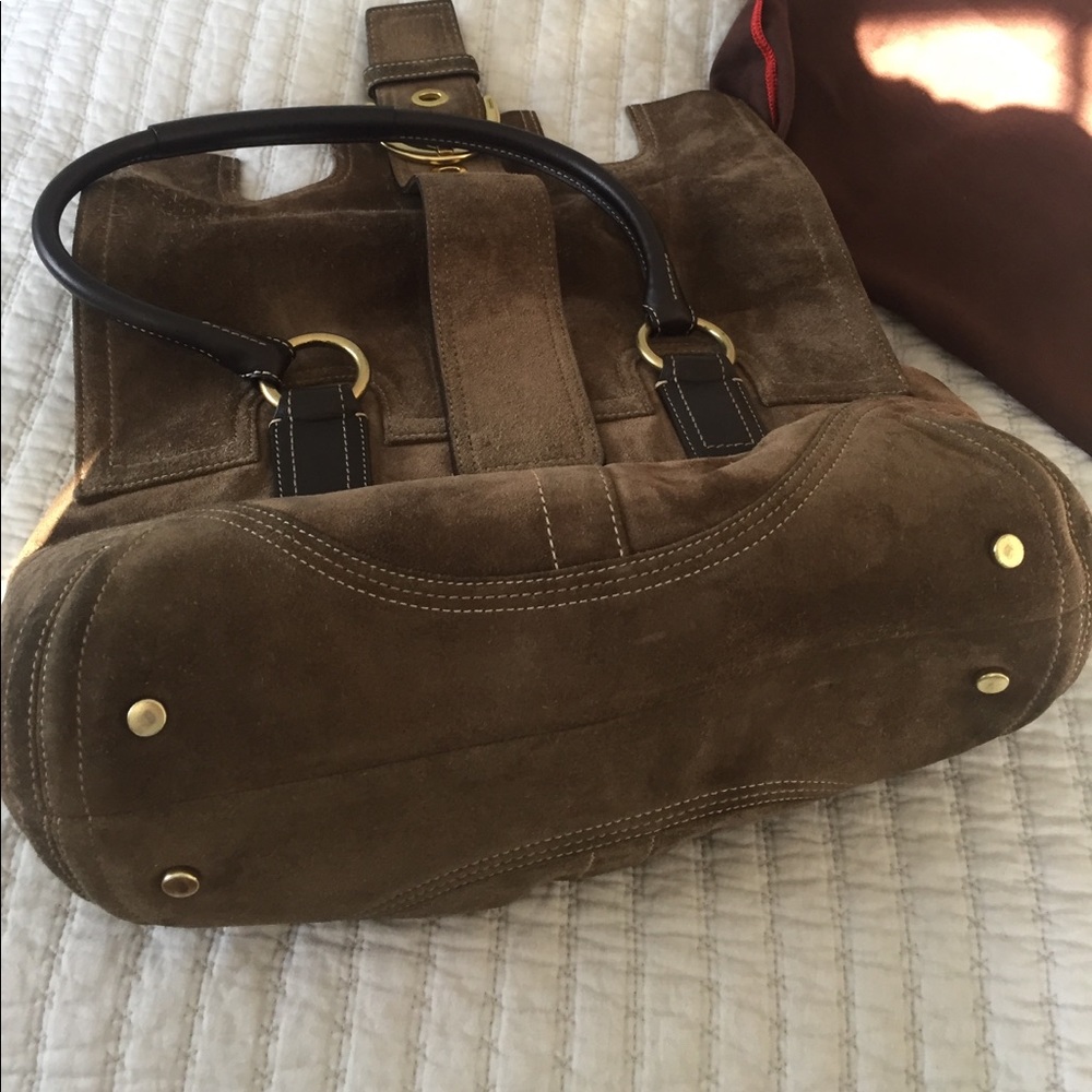 Suede Coach Bag - Picture 3 of 4