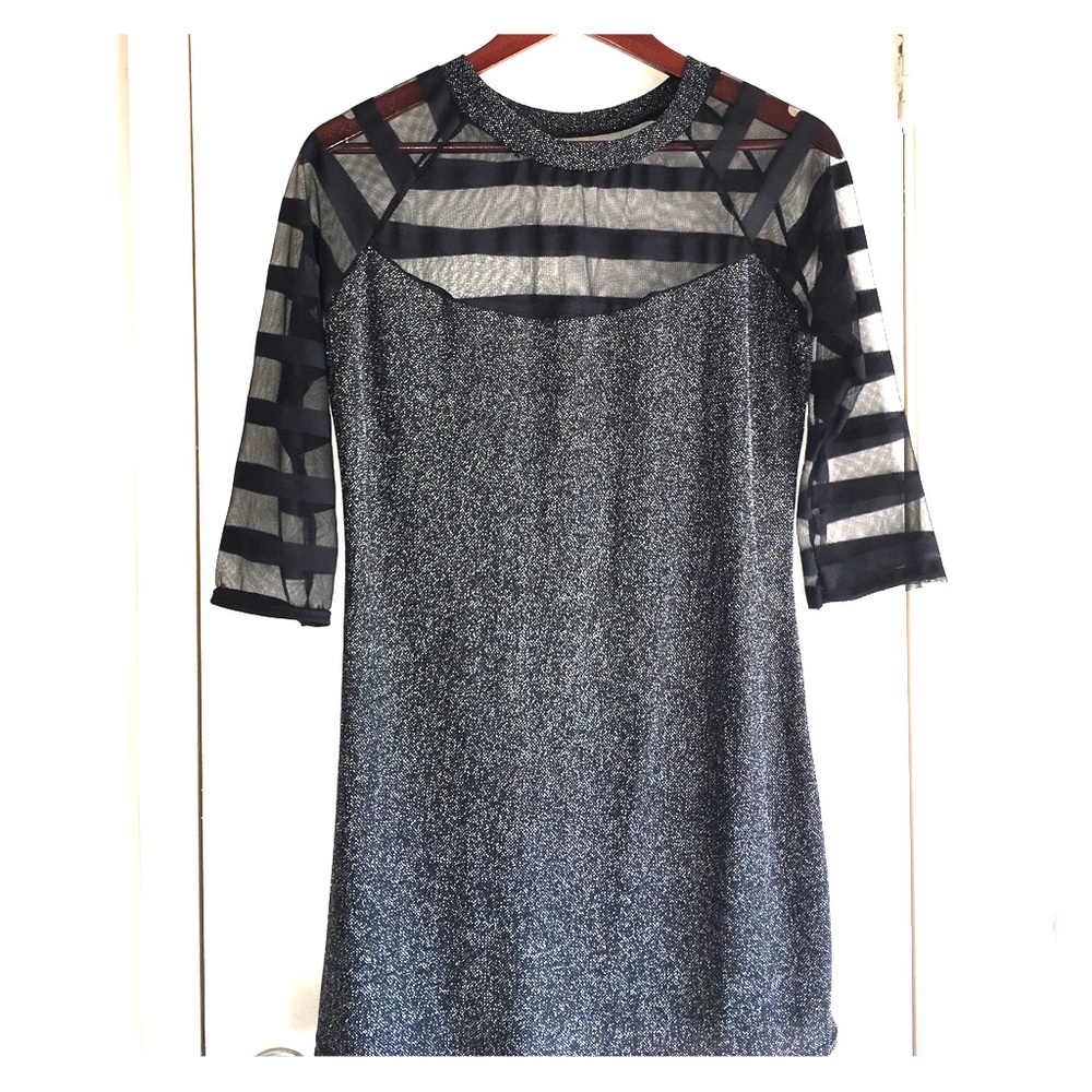 Black and Silver cocktail dress