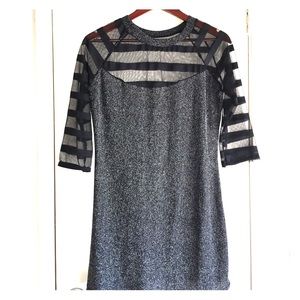 Black and Silver cocktail dress