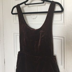 VELVET JUMPSUIT a with TUXEDO stripe wide leg pant