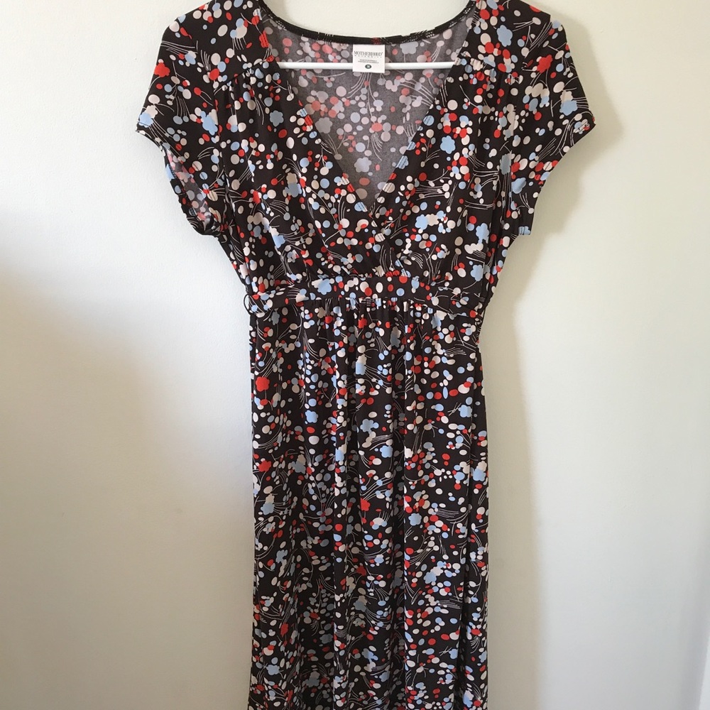 Brown motherhood maternity dress
