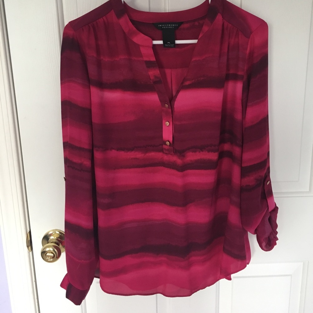 Pink patterned blouse
