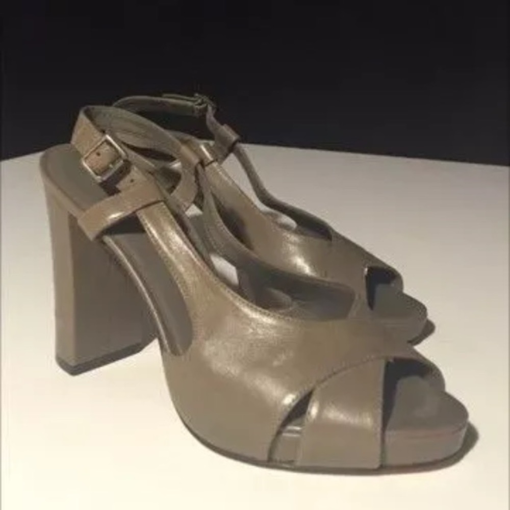 Retro Style Platform  Peeptoe Slingbacks