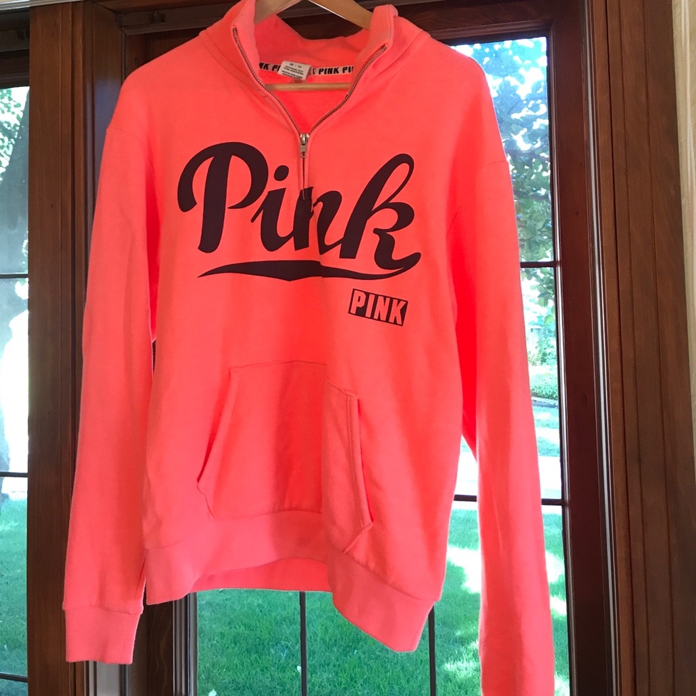 Pink 3/4 Zip Sweatshirt