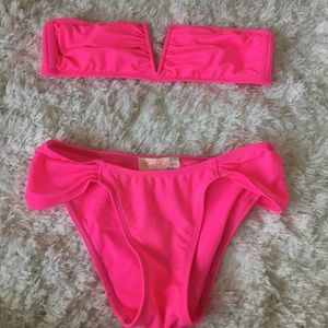 Mara Hoffman Swim hot pink bikini
