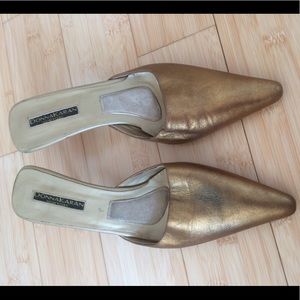 LAST CHANCE! Donna Karan gold heels