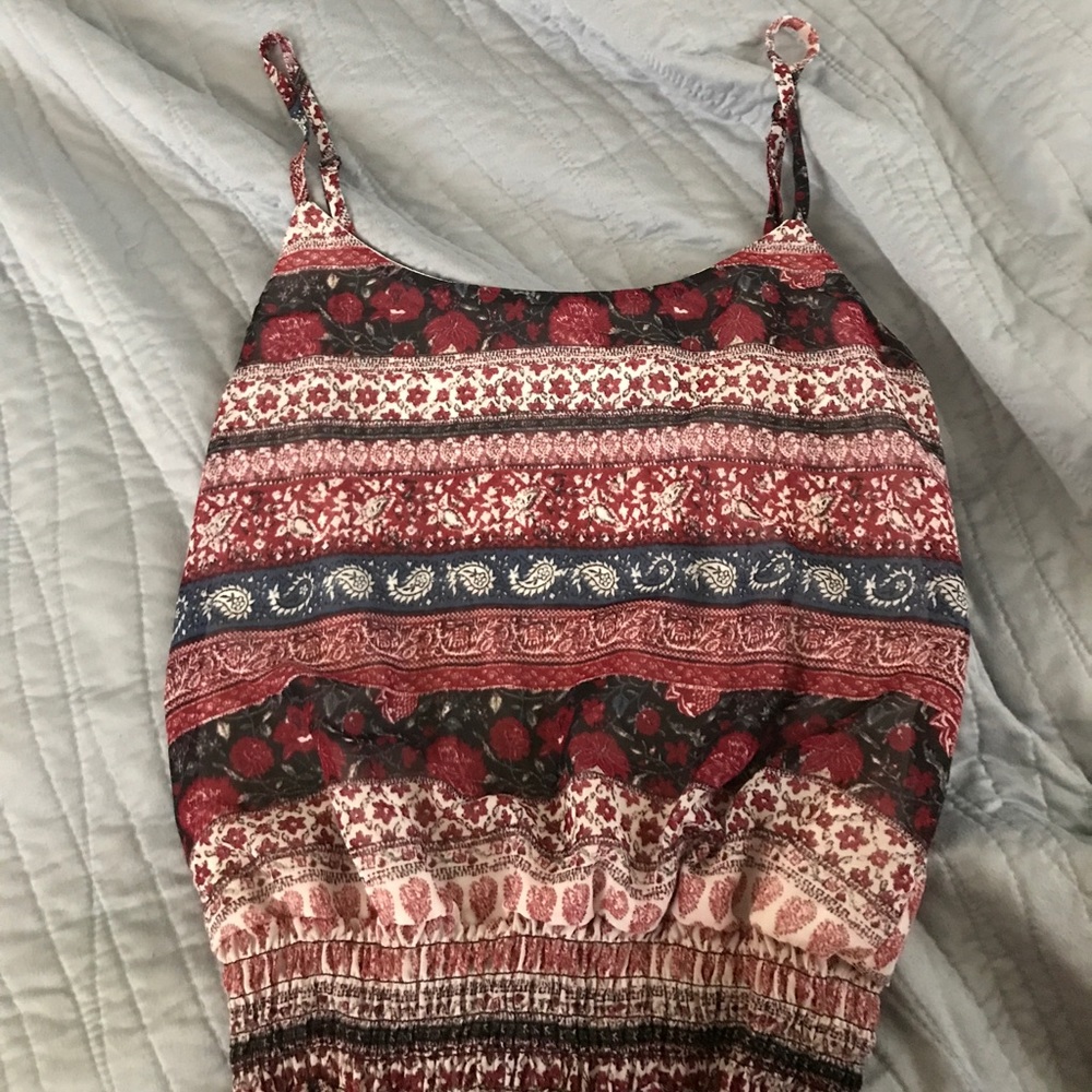 patterned spaghetti strap top