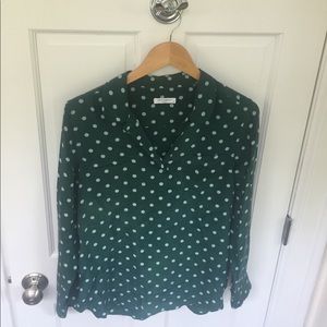 EQUIPMENT Green silk blouse