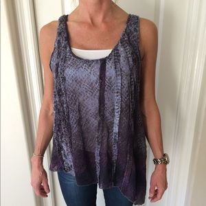Free People 💜 tank with A-line bottom