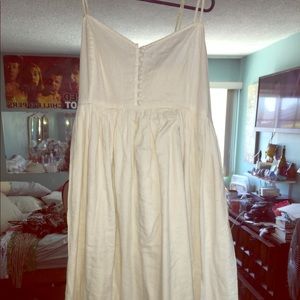Forever21 white flowy 100% cotton dress