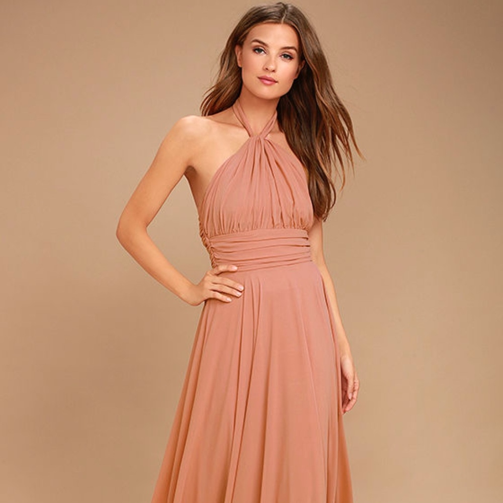 Beautiful Rusty Rose Maxi Dress