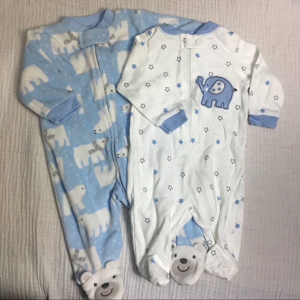 Baby Footie Pajamas, 2-pack Bundle