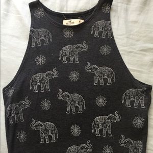 Hollister elephant crop top tank
