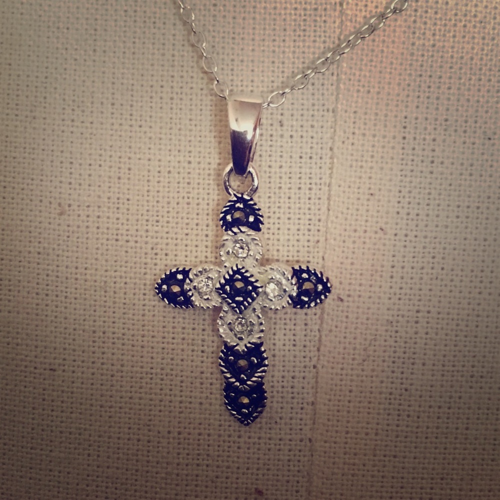 Sterling Silver Marcasite cross
